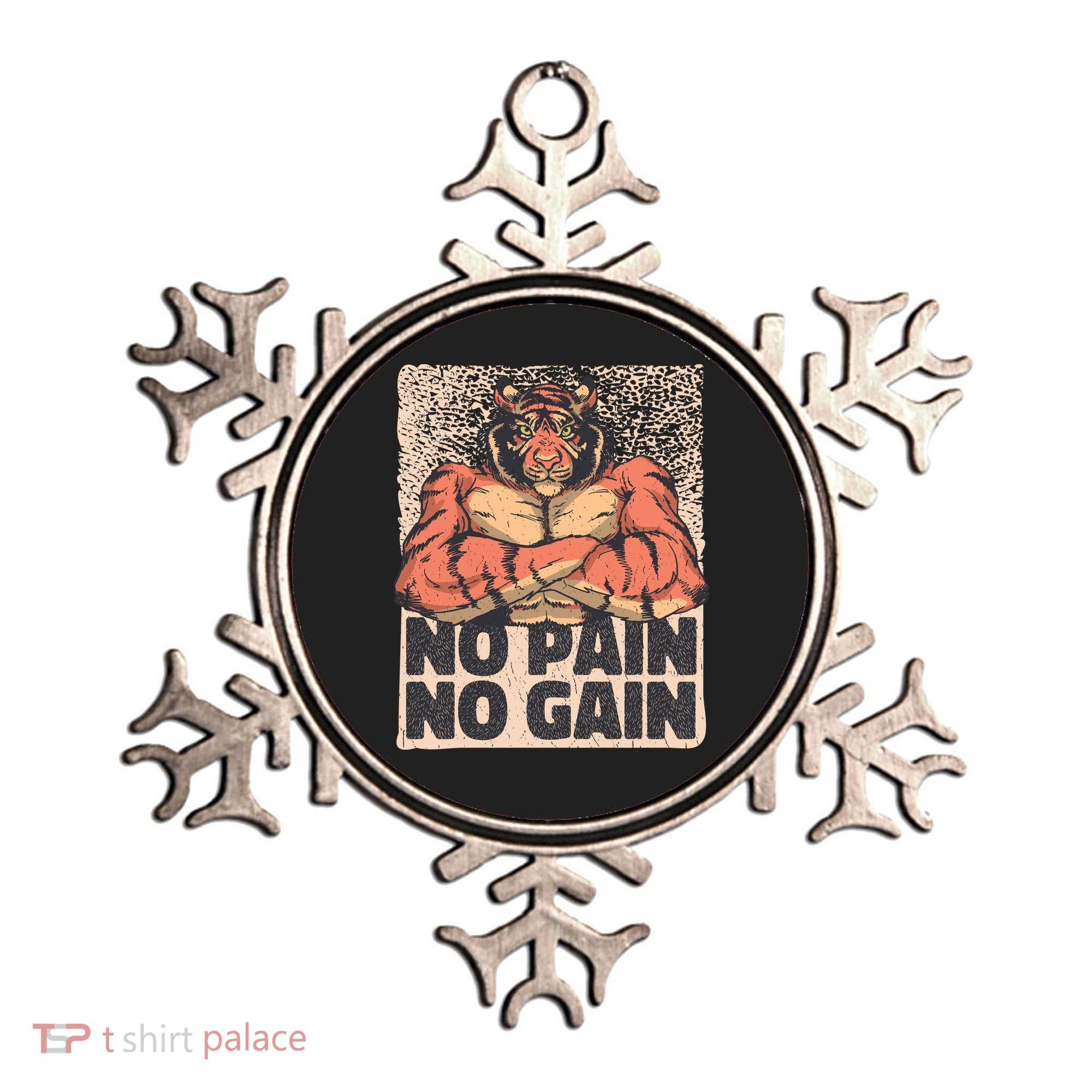 No Pain No Gain Strong Tiger Ornament