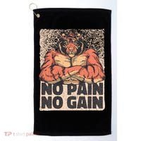 No Pain No Gain Strong Tiger Golf Towel thumb 0