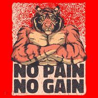No Pain No Gain Strong Tiger Santa Hat thumb 1