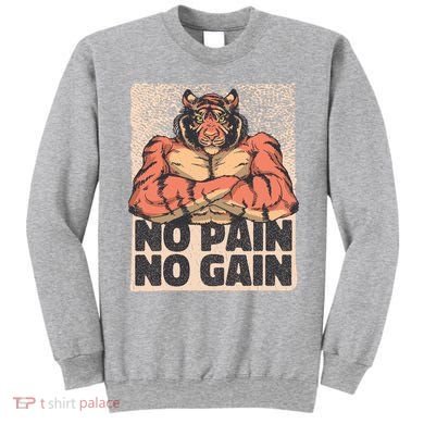 No Pain No Gain Strong Tiger Sweatshirt