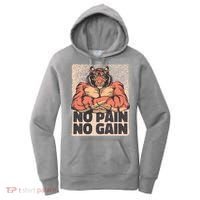 No Pain No Gain Strong Tiger Women's Hoodie thumb 0