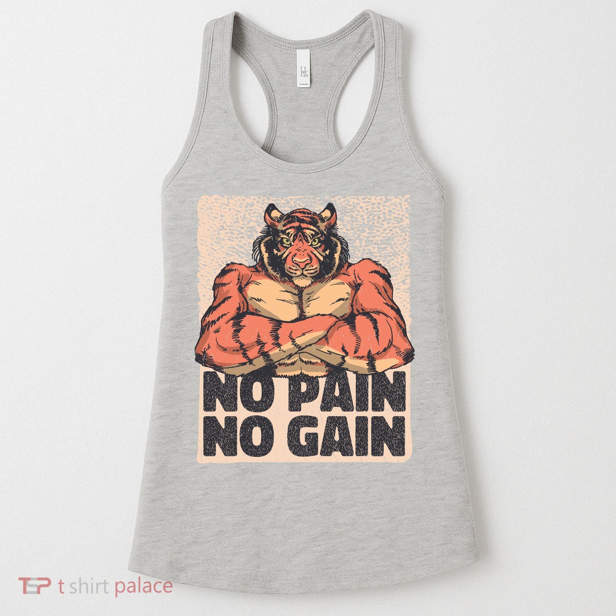 No Pain No Gain Strong Tiger Women's Tank Top