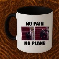 No Pain No Plane Funny Biden Stumbling Meme Coffee Mug thumb 2