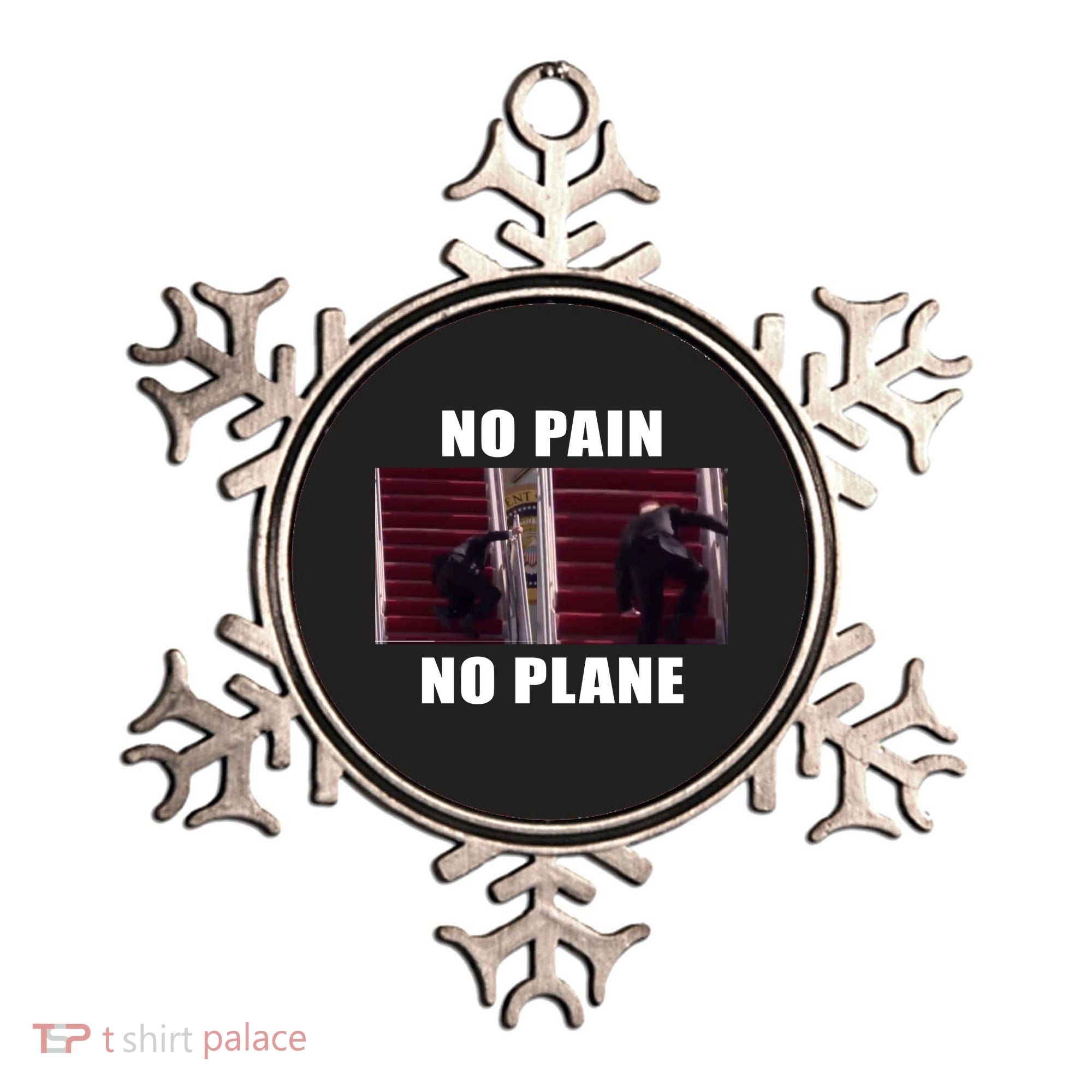 No Pain No Plane Funny Biden Stumbling Meme Ornament