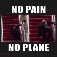 No Pain No Plane Funny Biden Stumbling Meme Ornament thumb 1