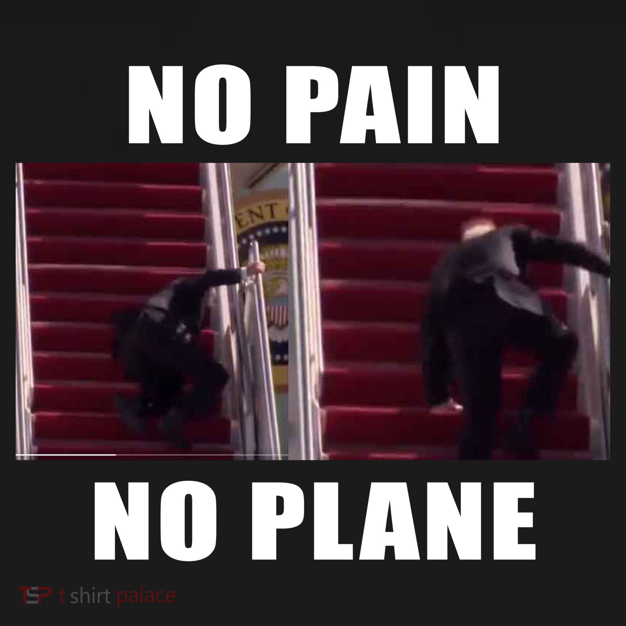 No Pain No Plane Funny Biden Stumbling Meme Ornament