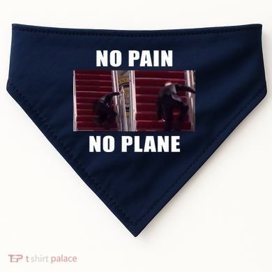 No Pain No Plane Funny Biden Stumbling Meme USA-Made Doggie Bandana