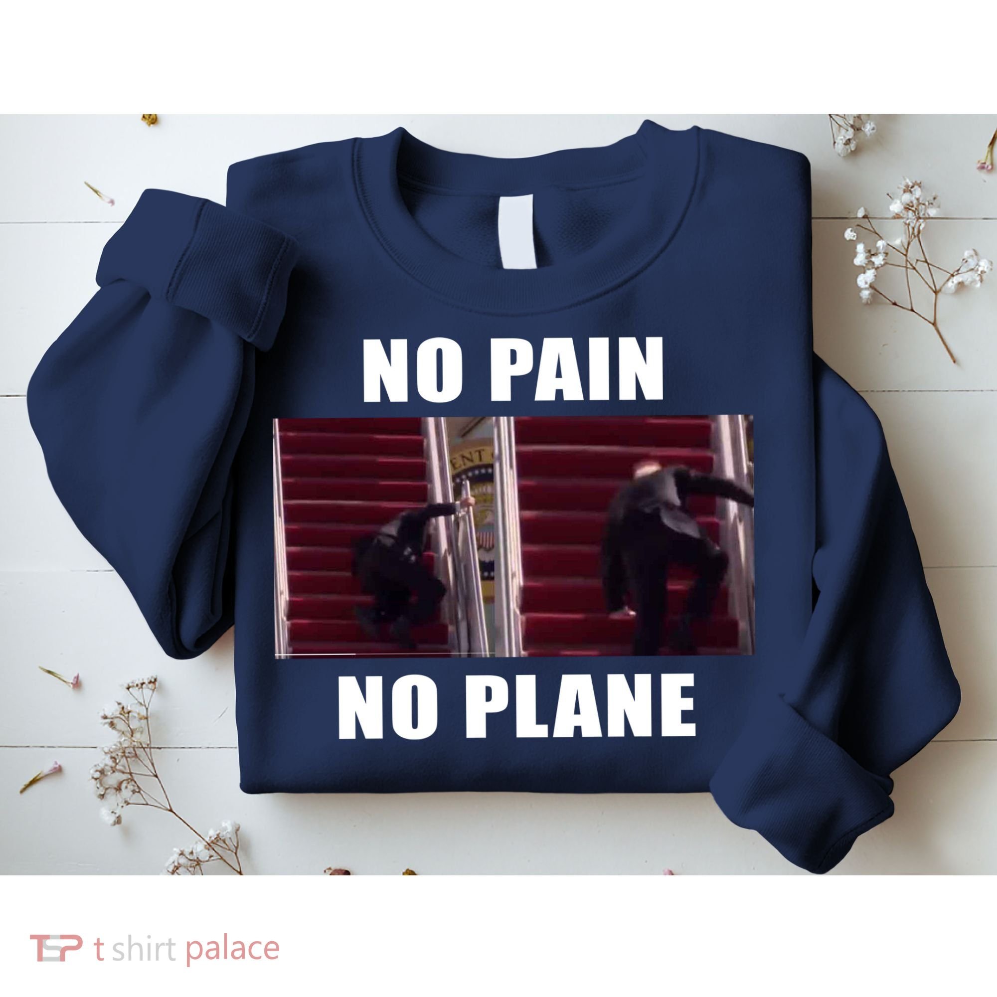No Pain No Plane Funny Biden Stumbling Meme Sweatshirt