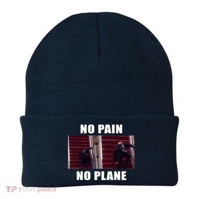 No Pain No Plane Funny Biden Stumbling Meme Beanie