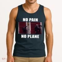 No Pain No Plane Funny Biden Stumbling Meme Tank Top thumb 3