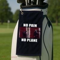No Pain No Plane Funny Biden Stumbling Meme Golf Towel thumb 2