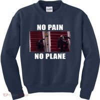No Pain No Plane Funny Biden Stumbling Meme Kids Sweatshirt thumb 0