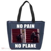 No Pain No Plane Funny Biden Stumbling Meme Tote Bag thumb 0