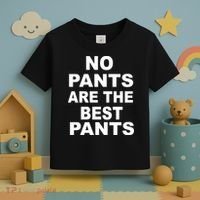 No Pants Are The Best Pants Funny Toddler T-Shirt thumb 3