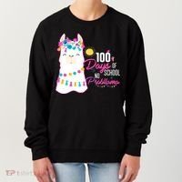 No Probllama 100 Days Of School Women's Sweatshirt thumb 0