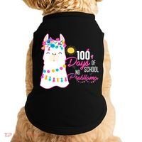 No Probllama 100 Days Of School Doggie Tank thumb 0