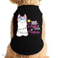 No Probllama 100 Days Of School Doggie Tank thumb 0