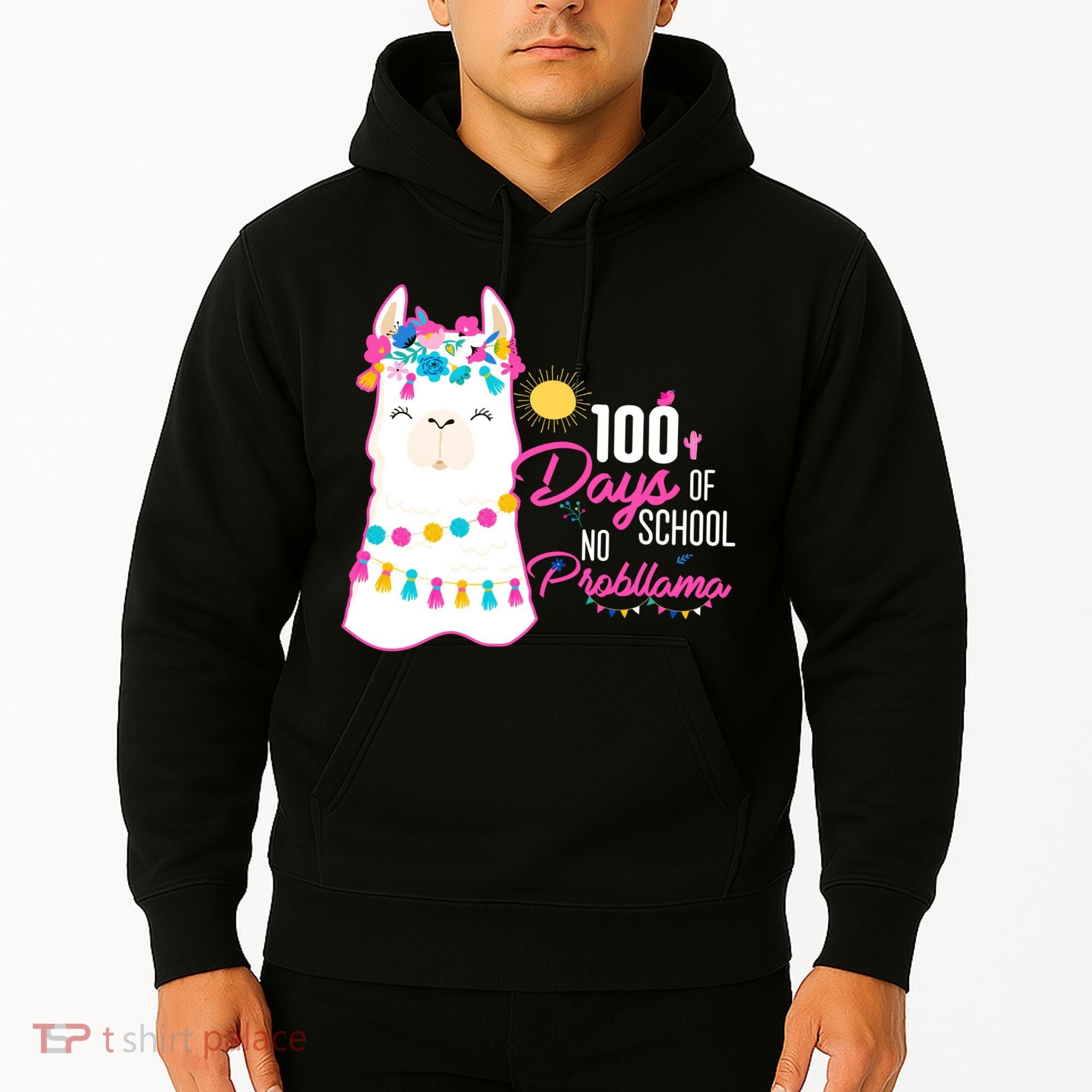 No Probllama 100 Days Of School Hoodie