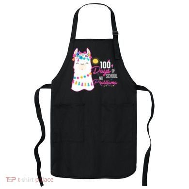 No Probllama 100 Days Of School Apron