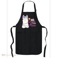 No Probllama 100 Days Of School Apron thumb 0