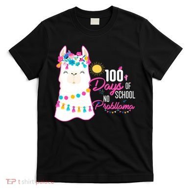 No Probllama 100 Days Of School T-Shirt