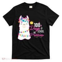 No Probllama 100 Days Of School T-Shirt thumb 0