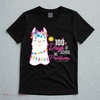 No Probllama 100 Days Of School T-Shirt thumb 5