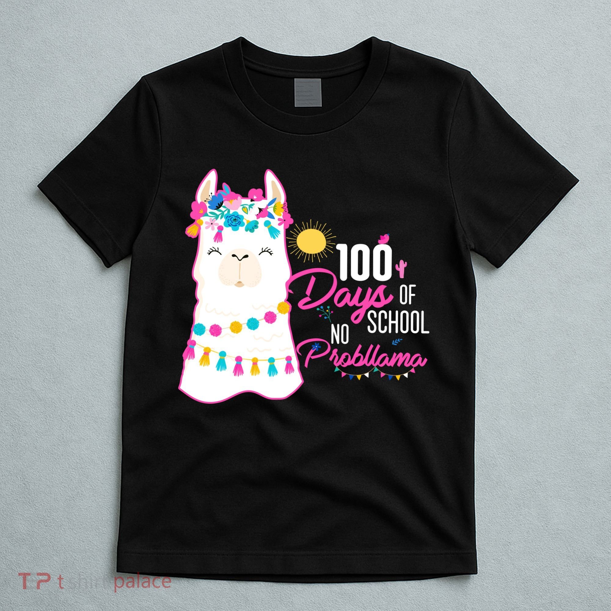 No Probllama 100 Days Of School T-Shirt