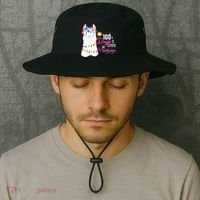 No Probllama 100 Days Of School Bucket Hat thumb 2