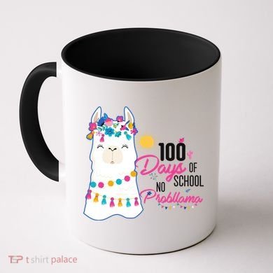 No Probllama 100 Days Of School Coffee Mug