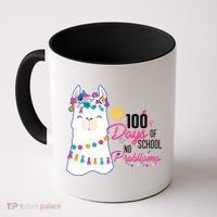 No Probllama 100 Days Of School Coffee Mug thumb 0