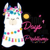 No Probllama 100 Days Of School Coffee Mug thumb 5