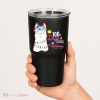 No Probllama 100 Days Of School Tumbler thumb 2
