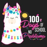 No Probllama 100 Days Of School Tumbler thumb 3