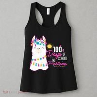 No Probllama 100 Days Of School Women's Tank Top thumb 3