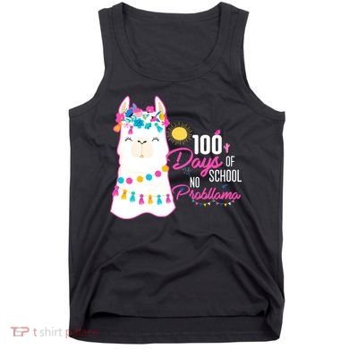 No Probllama 100 Days Of School Tank Top