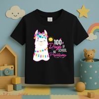 No Probllama 100 Days Of School Toddler T-Shirt thumb 3
