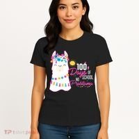 No Probllama 100 Days Of School Women's T-Shirt thumb 4