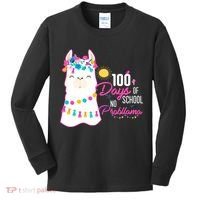No Probllama 100 Days Of School Kids Long Sleeve Shirt thumb 0
