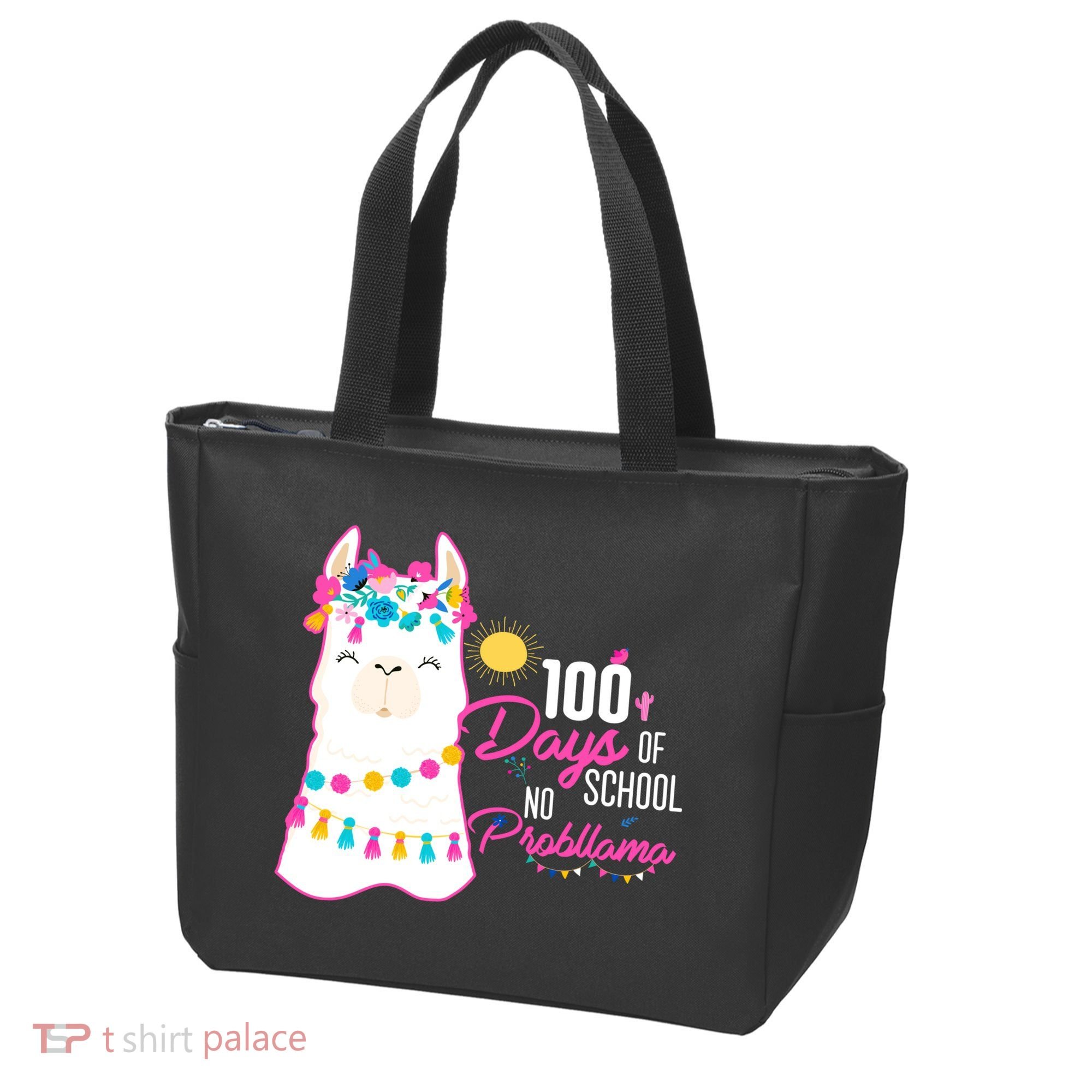 No Probllama 100 Days Of School Tote Bag