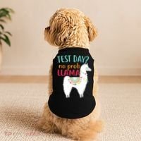 No Probllama Rock The Test Funny Doggie Tank thumb 2