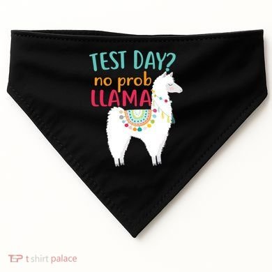 No Probllama Rock The Test Funny USA-Made Doggie Bandana