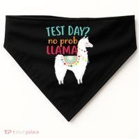 No Probllama Rock The Test Funny USA-Made Doggie Bandana thumb 0