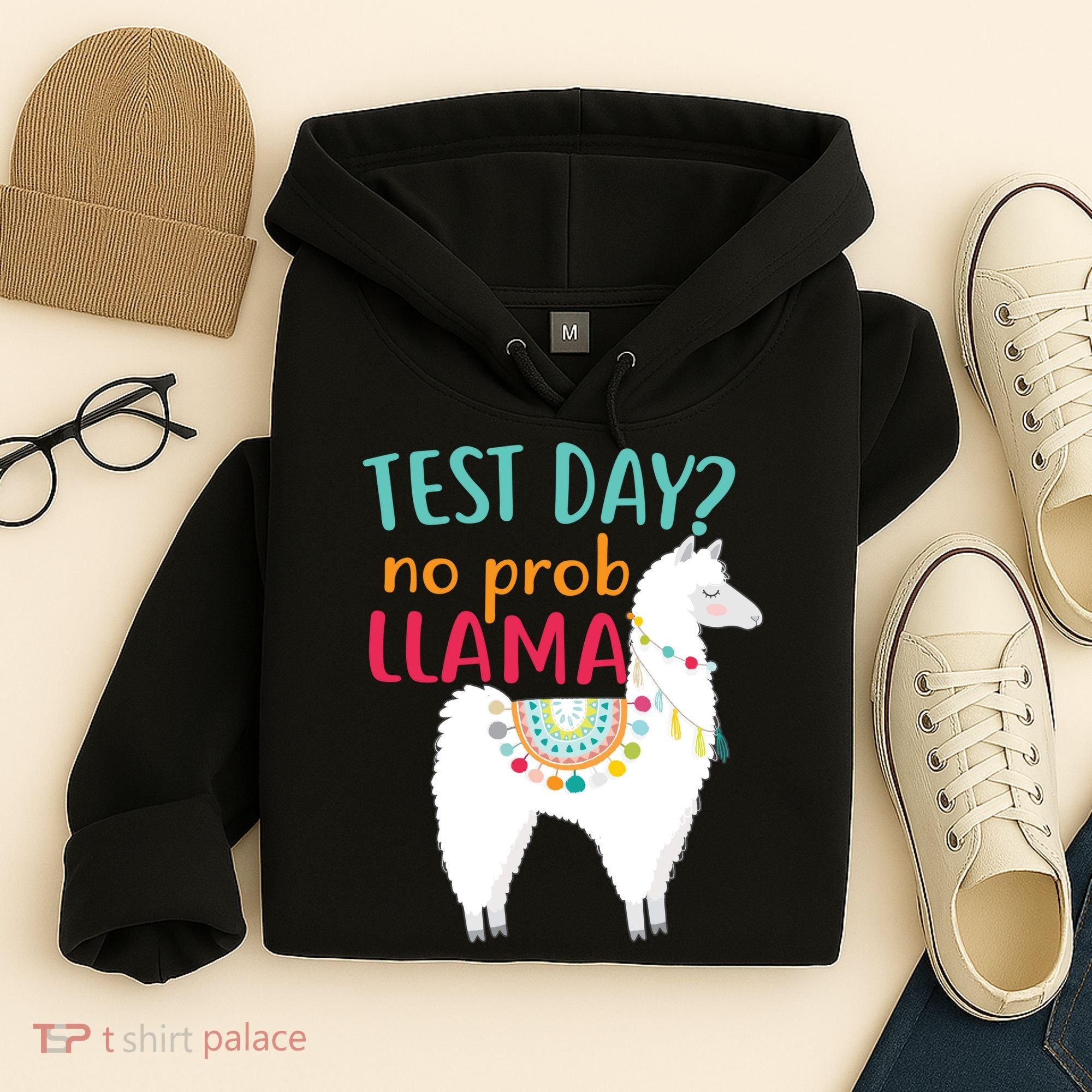 No Probllama Rock The Test Funny Hoodie