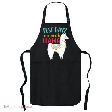 No Probllama Rock The Test Funny Apron