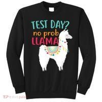 No Probllama Rock The Test Funny Sweatshirt thumb 0