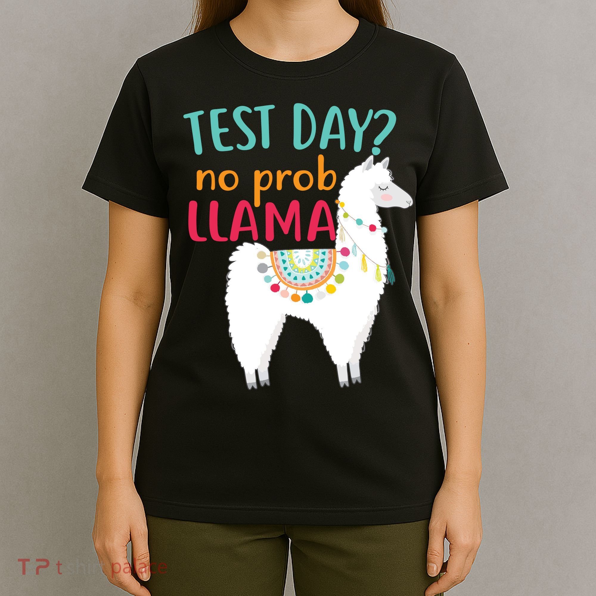 No Probllama Rock The Test Funny T-Shirt