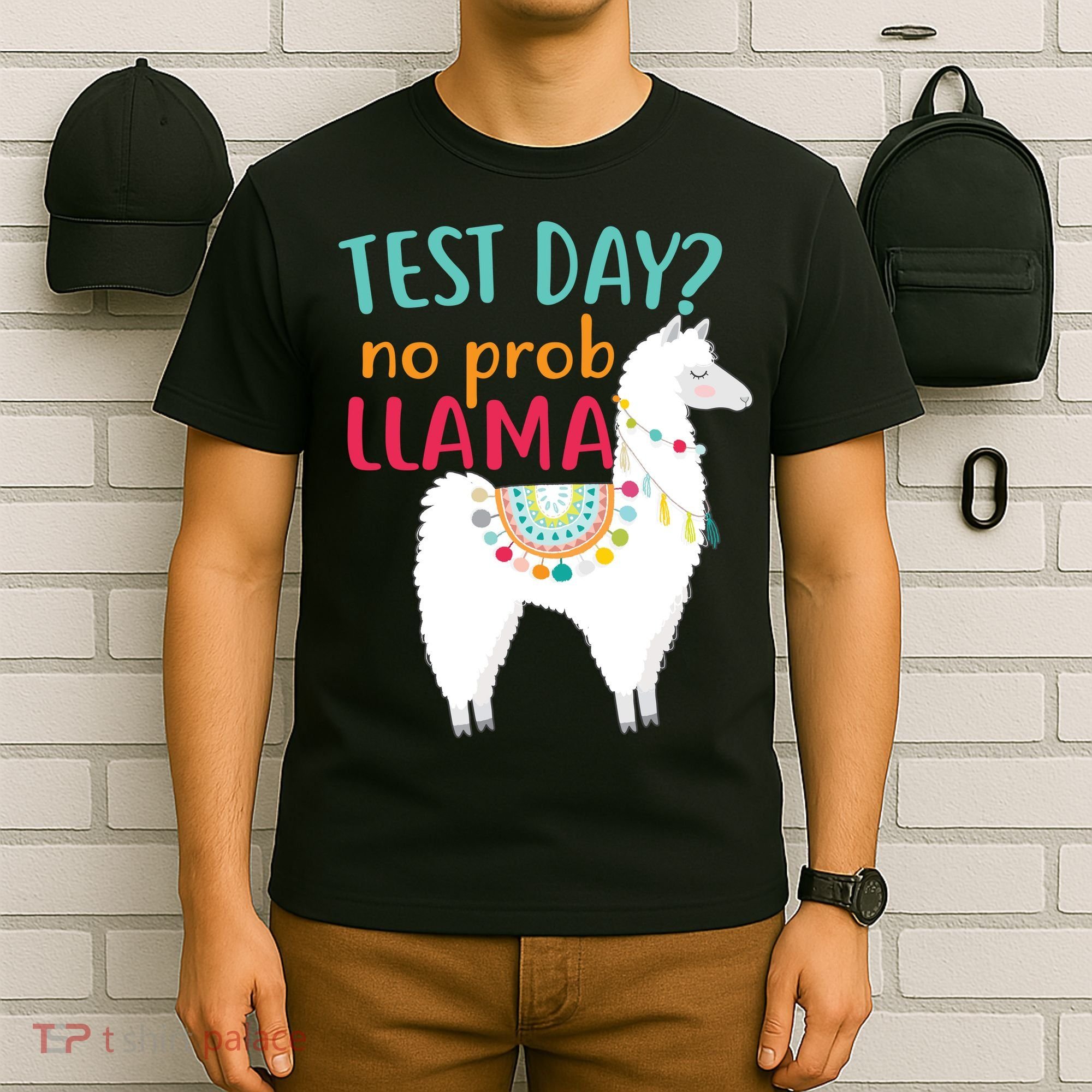 No Probllama Rock The Test Funny T-Shirt