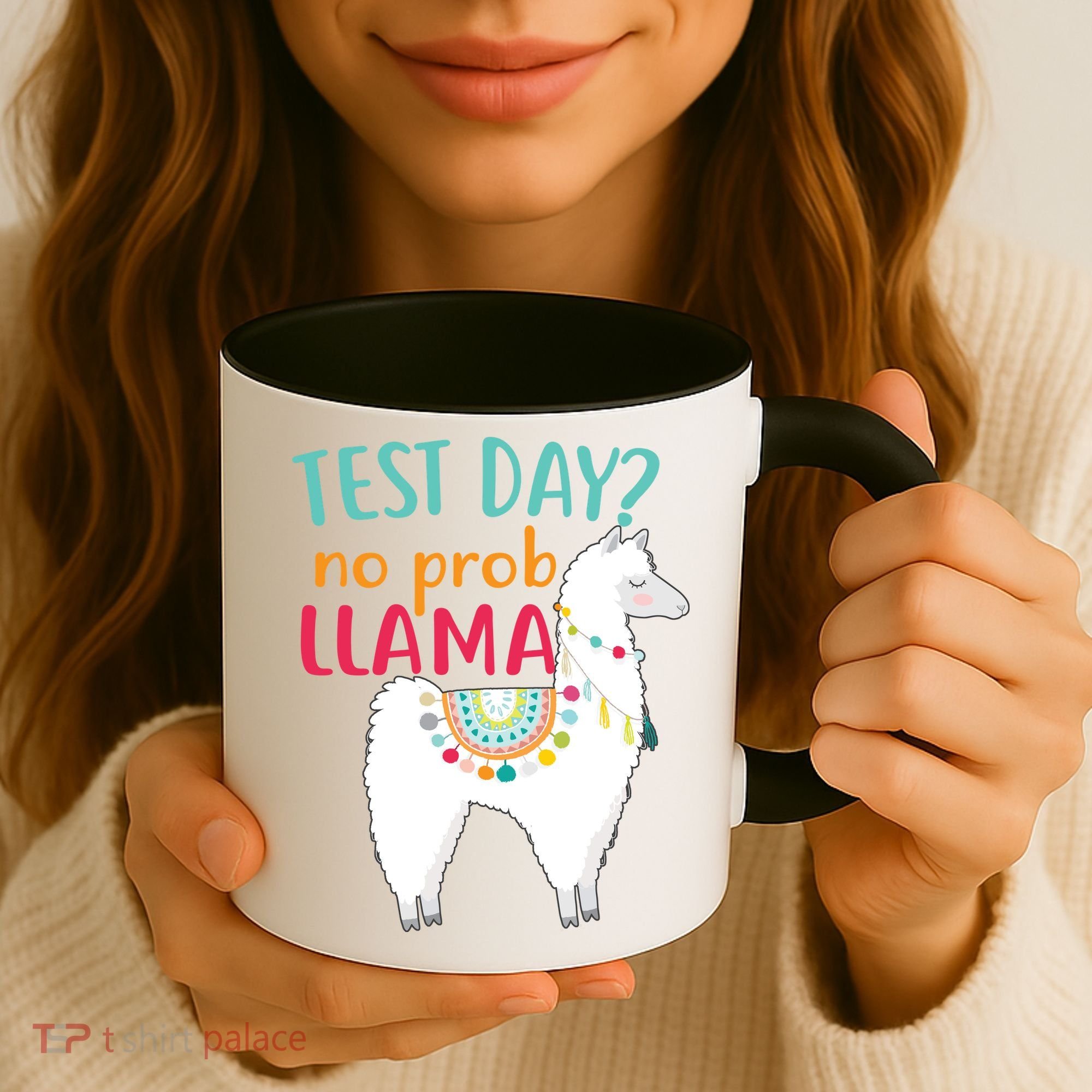 No Probllama Rock The Test Funny Coffee Mug