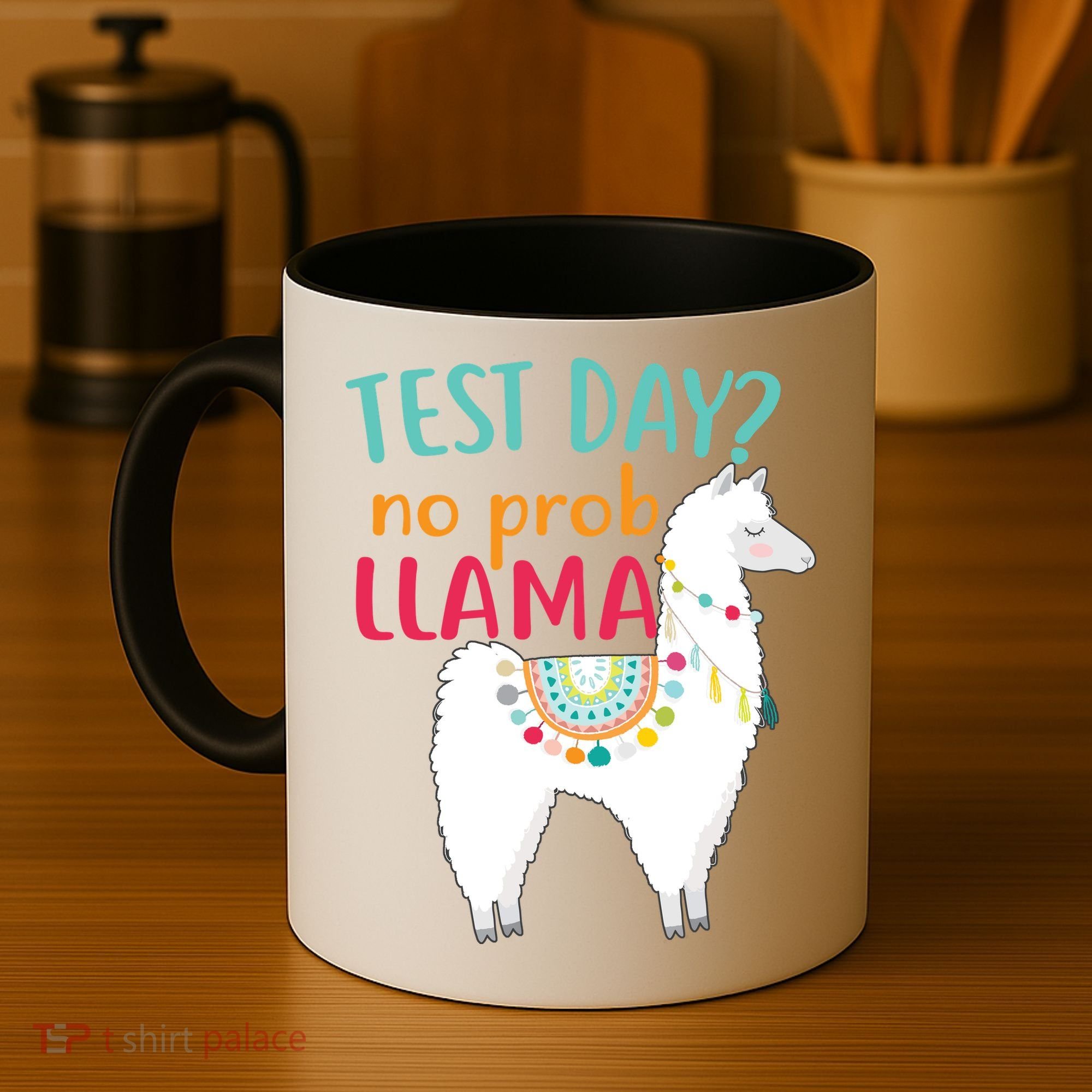 No Probllama Rock The Test Funny Coffee Mug